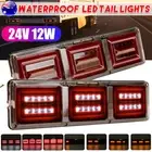 2pcs LED Tail Lights Truck Stop Indicator Flowing Turn Lamp Caravan Ute Trailer