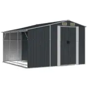 Garden Shed Outdoor Storage Tool Workshop Sheds Steel Anthracite 277x279x179cm