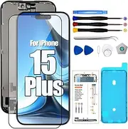 for iPhone 15 Plus Screen Replacement,6.7 Inch LCD Full HD Display 3D Touch Screen Digitizer Frame Assembly with Repair Tools +Screen Protector Compatible(Model A2847, A3093, A3096, A3094)