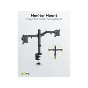 Goobay Dual Computer Monitor Desk Mount Flex 43-81cm (Black)