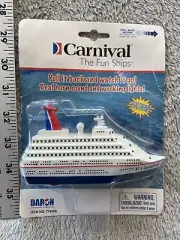 DARON CARNIVAL PULL BACK ACTION 5" TOY CRUISE SHIP WITH HORN SOUND LIGHTS NEW