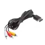 Sega Dreamcast AV Cable 1.8M S-Video RCA Audio Composite TV Adapter - Black