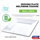 12X Melamine Plates Square Lightweight Durable Strong 30 x 30cm Home Master®