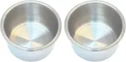 SEETOOOGAMES Drop-In Cup Holder Insert - 2 Pack Stainless Steel Poker Table