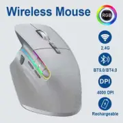 Multi-Device Wireless Mouse Bluetooth 5.0&3.0 Mouse 2.4G Optical Mouse Ergonomic