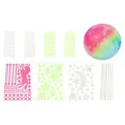 1 Set Glow in the Dark Stickers, Moon Stars and Pony Wall Decals, 280mm Moon