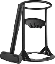 AUSWAY Outdoor Steel Log Firewood Splitter Set with Hammer Manual Wood Splitting Cutter Kindling Cutting Fireplace BBQ Camping Tool