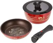 Skater Mickey Mouse IH Pan, Frying pan, Lid, Handle set Kitchen ANFP2 from Japan