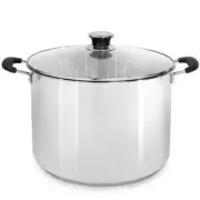 Barton Pressure Water Bath Canner 20 Qt Stainless Steel Glass Lid Even Heating