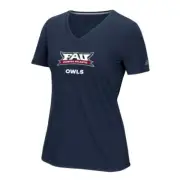 Florida Atlantic Owls NCAA Adidas Women's Navy Blue "Lined" Climalite T-Shirt