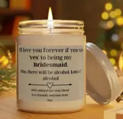 Bridal Party Gift Funny Candle Bridesmaid Proposal Bachelorette 9oz Soy Candles