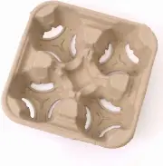 4 Cup Drink Carriers Disposable Coffee Take Out Trays 100 Pcs Pack