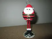 Whimsical Long-Legged Santa Claus Porcelain Hinged Trinket Box *NEW IN THE BOX
