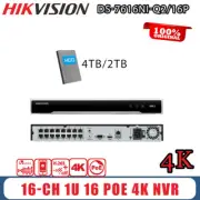 Hikvision 16ch NVR 4K 8MP 16Channel 16POE Surveillance dvr DS-7616NI-Q2/16P +HDD