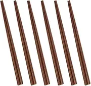 UPTALY 6 Pairs Black Walnut Wood Chopsticks (9 inch / 23 cm), Thick-Tipped, Lightweight, Minimalism, Natural Reusable Chop Sticks Set, for Rice, Chinese Noodles, Korean Ramen, Vietnamese Pho
