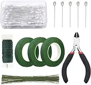 Flower Tape,0.47in Wide Bouquet Making Kit - 30 Gauge Strap Set for Journaling Photo Albums Gardening Crafting Scrapbooking Grafting Table Setting Birthday Card Making Wrapping