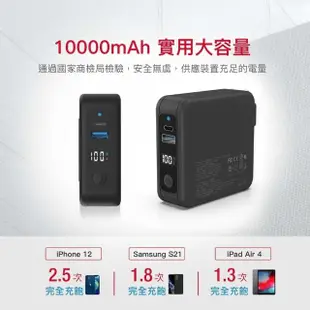 【GIGASTONE 立達】QP-10200B 10000mAh 4合1 Qi無線旅充行動電源(支援iPhone15/14/13/12/PD/QC4.0/20W快充)