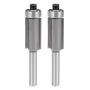 Router Bit 1/4 Shank 1/2 Cut Dia 25mm Depth Flush Trim Bit Bearing Carbide 2Pcs