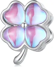 [DOYIS] 925 Sterling Silver Flower Crystal Charms for Pandora Charms Bracelets