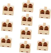 Yardenfun 10PCS Splitter Adapter for Phone Line Telephone Wall Separator for Landline Use Easy Installation Compatible with Telephones