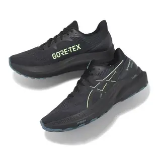 Asics 慢跑鞋 GT-2000 12 GTX 男鞋 黑 綠 防水 輕量 回彈 支撐 路跑 運動鞋 亞瑟士 1011B687001