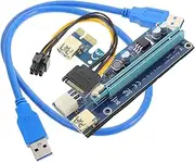 DOITOOL Enhanced Stability Pcie Riser Card 1x to 16x Extension Cable Mini Pcie Adapter for Pc