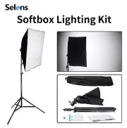 50x70cm Photography Studio Continuous Lighting Softbox Light Stand E27 150W Bulb