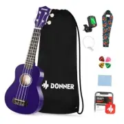 Soprano Ukulele for Beginners 21 Inch Ukelele Starter Bundle Rainbow Purple