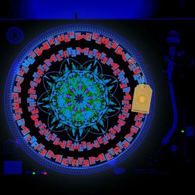 Metal Spell Turntable Slipmat GLOW BLACKLIGHT 12 inch for DJ Vinyl LP