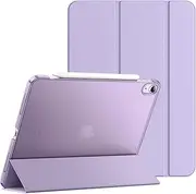 JETech Case for iPad Air 11-Inch M2 (2024), iPad Air 5 (2022 5th Generation 10.9-Inch), Slim Stand Hard Back Shell Cover with Auto Wake/Sleep (Light Purple)