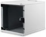 DIGITUS Network Cabinet 10 inch - 6 Rack Units - Wall mounting - HxWxD 330x312x400mm - Loading Capacity 30kg - Usable Depth 309mm - Gray