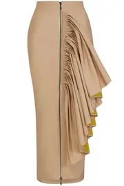 [MATICEVSKI] IMMACULATE RUFFLE SKIRT UK 8 BEIGE