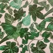 4 Paper Napkins for Decoupage / Parties - Birds symphony green