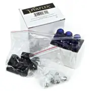 Vivaplex Set of 6 Cobalt Blue 10ml Roll-on Bottles with Steel Roller Ball