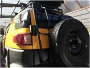 Rear Ladder Tailgate Ladder Kit Stairs Compatible For Toyota FJ Cruiser Car Rear Door Laddder Protection Framework Protective Frame