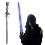 Light Up 2-in-1 LED Dual Light Sword W/ Sound 7 Color Changing Lightsaber Kid To
