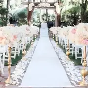 10 metres x 1 metre White Aisle Runner Carpet- Non Woven Felt Fabric