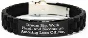 [Generic] Loan Officer Inspiration Gifts for Him, Be Amazing, Glidelock Clasp Bracelet for Men, Funny Quote Graduation, Small, Silicone, no gemstone