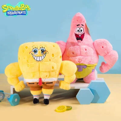 NEW Spongebob Squarepants & Patrick Official Muscle Fitness Expert Plush