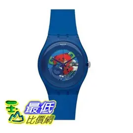 [網購退回未使用 現貨1] Swatch SUON101 手錶 Men's Indigo Lacquered Blue Silicone Unisex Watch _T01