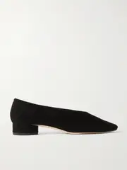 [Aeyde] Aeyde - Delia Suede Ballet Flats - Black - IT37 IT 37 Black
