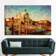Grand Canal Modern Cityscape Old Venice Paint Wall Art Canvas Unframed Print Art