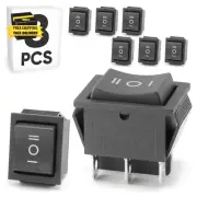 8PCS Rocker Toggle Switch, Momentary (On)/Off/(On) DPDT 6Pin Heavy Duty 20A Boat
