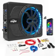 10" 800W Slim under Seat Subwoofer with Built-In Amp Combo, New Upgrade with Col