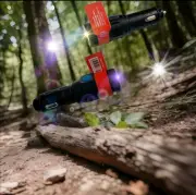 Two Super Bright LED COB 12V Compact Mini Flashlight Rechargeable .