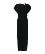 draped cady maxi dress XS Black