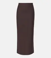 [Brunello Cucinelli] Brunello Cucinelli Wool-blend maxi skirt AU 16 brown