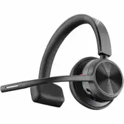 Poly Voyager 4300 UC 4310 Wireless Over-the-head, On-ear Mono Headset - Black - Siri, Google Assistant - Monaural - Ear-cup - 50
