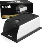 Kaffe 2-in-1 Espresso Tamping Mat - Detachable Tamper & Portafilter Black
