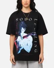 [GOAT CREW] Goat Crew X Solo Leveling Solo Leveling Heavy T-shirt Black - Size L L Black